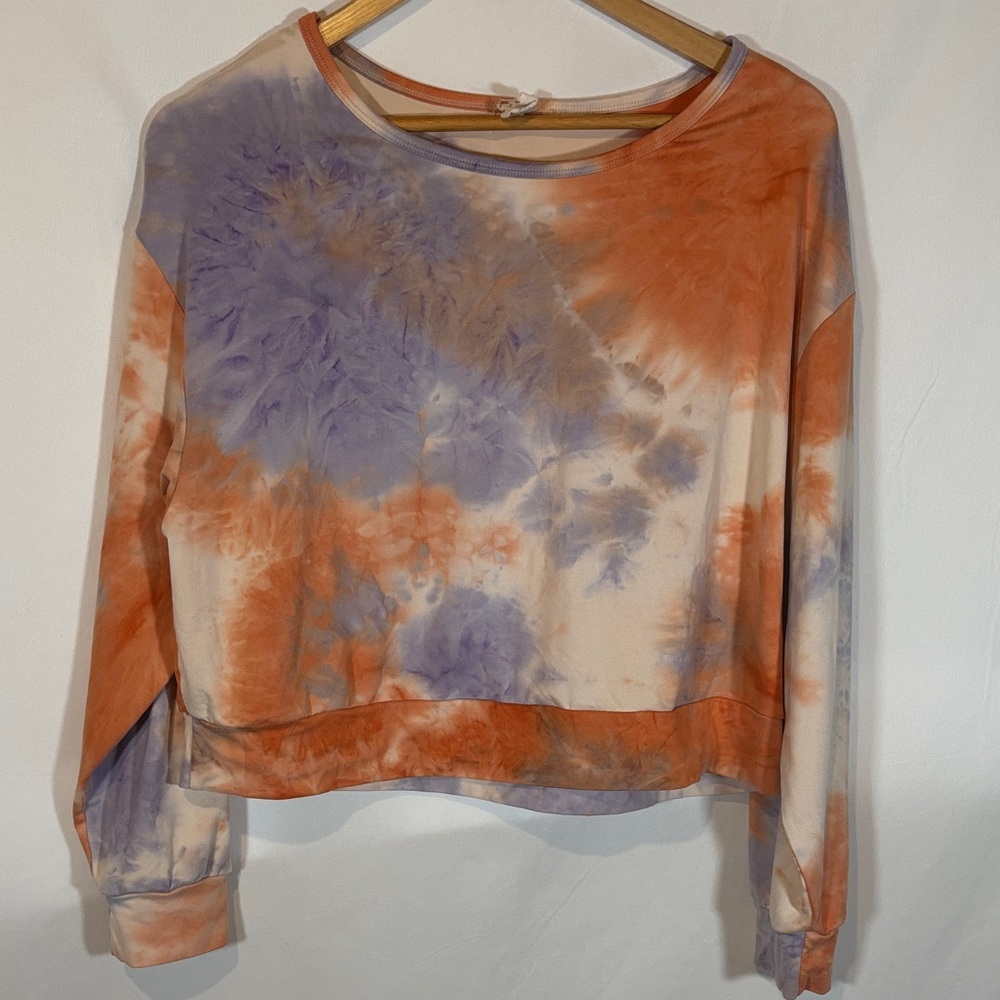 YELETE Tie-Dye shirt - Coral and Purple